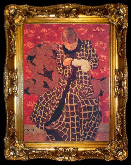 framed  Edouard Vuillard Woman Darning, ta009-2